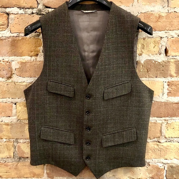 Banana Republic Other - BANANA REPUBLIC Heritage Collection Wool Plaid Vest New No Tags 38R